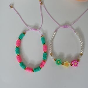 Handmade Clay Beaded Bracelet Adjustable